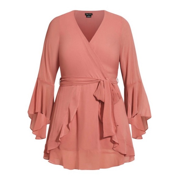 NWT CITY CHIC Sweet N Easy Dress in papaya. Size 22. Size XL - Picture 4 of 4